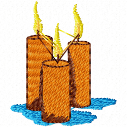 Candle Embroidery Design 6